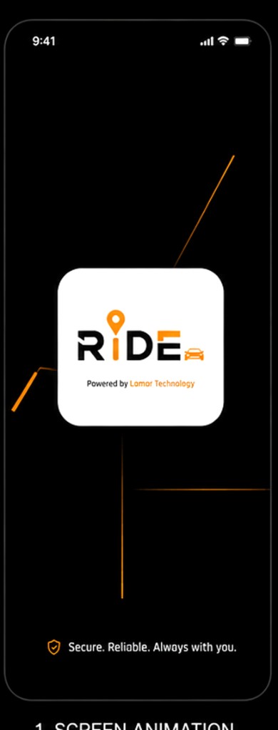 Ride screen animation — official splash with Lamar Technology branding